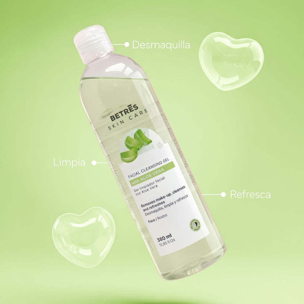 Gel Limpiador Facial con Aloe Vera Betres x 380 ML