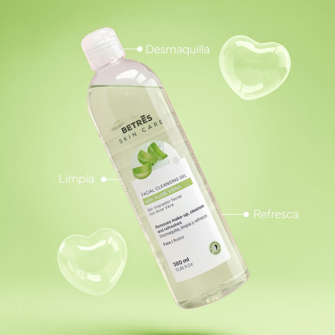Gel Limpiador Facial con Aloe Vera Betres x 380 ML